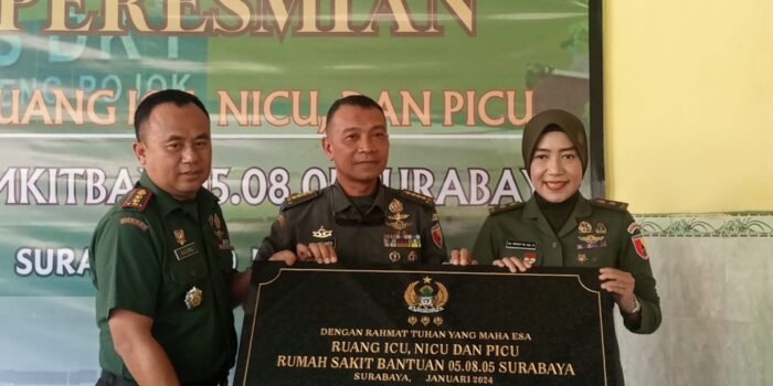 Tingkatkan Pelayanan Kesehatan, Kakesdam V Brawijaya Resmikan Ruang ICU, NICU, PICU RS DKT Gubeng Surabaya