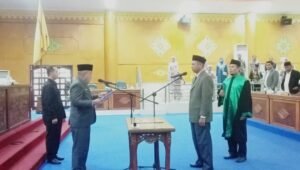 DPRK Aceh Tamiang Paripurna Pengucapan Sumpah Pengganti Antar Waktu Abdul Muis