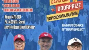 Disnaker Sulbar Hadirkan Donor Darah dan Pemeriksaan Kesehatan Melalui CFD Dalam Rangka K3 Nasional