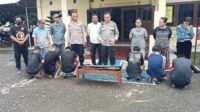 Berbekal Parang dan Samurai Enam Pelajar Diduga Hendak Tawuran, Digiring ke Mapolsek Prabumulih Barat