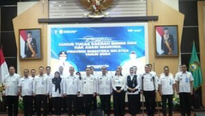 Pj Gubernur Sumsel Kukuhkan Gugus Tugas Daerah Bisnis & HAM Provinsi Sumsel