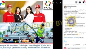 (Hoaks) Informasi Pendaftaran Kerja di Pertamina Melalui Link WhatsApp