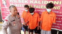 Tiga Pengedar Ganja Sekarung Via Online Dibekuk Polsek Kalidoni Palembang