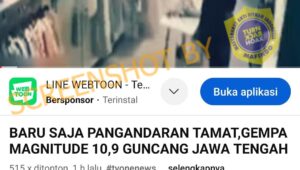 [Hoaks] Pangandaran Tamat Akibat Jawa Tengah Diguncang Gempat 10.9 Magnitude