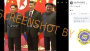 [Hoaks] Foto Bertiga Prabowo, Xi Jinping dan Kim Jong Un