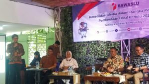 Bawaslu Sumsel Gelar Konsolidasi Media Dalam Rangka Penguatan Pemberitaan Hasil Pemilu 2024