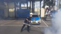 Jelang Idul Fitri 1445 H, Antisipasi DBD Polres Tulungagung Lakukan Fogging