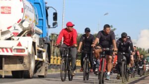 Danrem 121/Abw Gowes Bareng di Kabupaten Mempawah