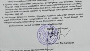 Pelantikan 12 Orang Pejabat Tinggi Pratama Lingkup Pemkab Kapuas Resmi dan Sah Atas Restu Mendagri