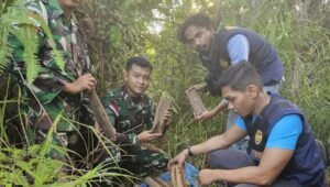 Patroli Darat, Bea Cukai Nanga Badau dan Satgas Pamtas RI-MLY Yonarmed 10 Roket Bradajamusti Temukan Gaharu