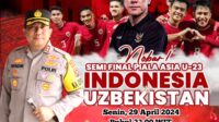 Gelar Nobar Semi Final Piala Asia,  Kapoles Fakfak Ajak Masyarakat Beri Dukungan Untuk Garuda Muda