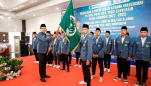 Sekda Apriyadi Mahmud Lantik PC IPNU dan IPPNU Muba Periode 2023-2025