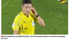 Hoaks: Pertandingan Indonesia Melawan Uzbekistan Diulang Karena Kecurangan Wasit