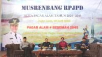 Buka Musrenbang RPJPD Pj Wako Yudha : Ujutkan Kota Pagar Alam Sejahtera Maju Andal dan Harmonis