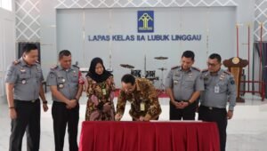Kunjungi Lapas Lubuklinggau, Kakanwil Kemenkumham Sumsel Tinjau Pembangunan Gedung dan SAE