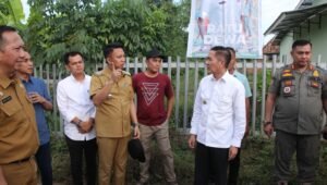 Ratu Dewa Tinjau Langsung Pemasangan 100 Titik Lampu PJU Program Developer Peduli di Gandus