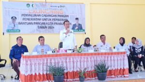 Wako Elman Lounching Penyaluran Cadangan Pangan Pemerintah