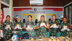 Danrem 121/Abw Gelar Penyelundupan Sabu 21,2 Kg