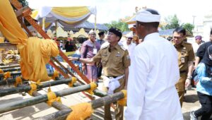 Rela Tunda Keberangkatan, Ratu Dewa Tinjau Langsung Kegiatan Ngaben Massal di Talang Jambe