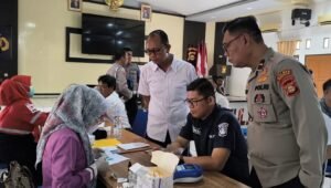 Baksos Donor Darah Polres Prabumulih Hasilkan Puluhan Kantong Darah
