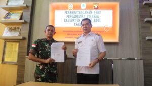 Dandim 1206/PSB Hadiri Penandatanganan NPHD Pengamanan Pilkada Serentak 2024