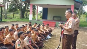 Kodim 1206/Putussibau Berikan 5 Materi Krida ke Pramuka Saka Wira Kartika