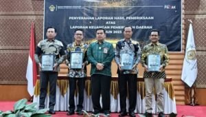Ketua DPRD Prabumulih Hadiri Penyerahan Laporan Hasil Pemeriksaan Atas Laporan Keuangan Tahun 2023