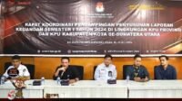 KPU Sumatera Utara Perkuat Tata Kelola Keuangan melalui Rakor Semester I 2024