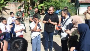 HUT Korem ke-43, Danrem 044/Gapo Berbagi Keceriaan Sambangi SLB Serasan Seadanan