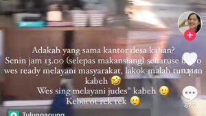 Viral, Warga Desa Gedangsewu Tulungagung Keluhkan Jam Pelayanan Kurang Maksimal