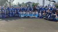 Tampil Perdana di Lomba Gerak Jalan Pelajar Prabumulih, Marching Band SMPN 5 Hipnotis Ribuan Pasang Mata