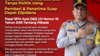 Kapolres Fakfak Imbau Masyarakat Sukseskan Pilkada 2024 Tanpa Politik Uang