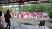 Banjir Doorprize dan Nuansa Seragam Merah Putih, Senam ASKI Prabumulih Meriahkan HUT RI