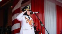 Bupati Musi Rawas Hj.Ratna Machmud Pimpin Upacara HUT RI Ke 79 