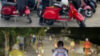 Rayakan HUT RI ke 79, Scooterist Asal Prabumulih Gass Vespa ke Pulau Bangka