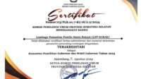 SURAK Sumsel Resmi Tersertifikasi Sebagai Pemantau Pemilu 2024