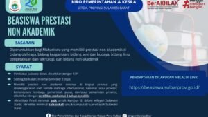 Pemprov Sulbar Akan Buka Pendaftaran Beasiswa Bagi Mahasiswa Umum 1 September 2024, Ini Beasiswa yang Tersedia