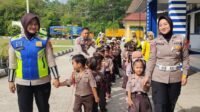 Program Polsanak, Puluhan Murid TK Permata Indah Berkunjung ke Satlantas Prabumulih