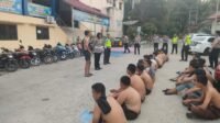 Satlantas Polres Prabumulih Amankan Belasan Sepeda Motor Diduga Terlibat Aksi Balap Liar