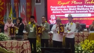 Sah Ditetapkan KPU Palembang, Berikut Nomor Urut Paslon