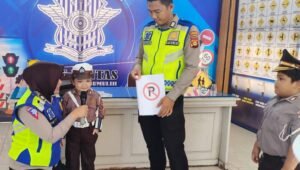 Makin Gencar, Satlantas Polres Prabumulih Edukasi Anak Usia Dini Tentang Lalu Lintas