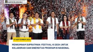 Menkumham Supratman: Festival KI 2024 untuk Kolaborasi dan Sinergitas Program KI Nasional