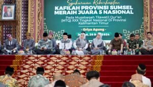 Pj Gubernur Elen Setiadi Gelar Syukuran Bersama Kafilah MTQ ke-XXX, Sumsel Berhasil Torehkan Prestasi Juara Masuk 5 Besar Nasional