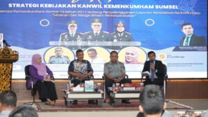 Diskusi Strategi Kebijakan Kemenkumham Sumsel, Bahas Layanan Rehabilitasi Bagi Tahanan dan WBP