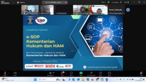 Kemenkumham Sumsel Ikuti Sosialisasi e-SOP Secara Daring