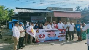DPC Gerindra Aceh Tamiang Salurkan Bantuan Sembako ke Korban Banjir di Seruway