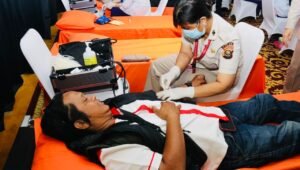 Donor Darah Serentak, Polda Sumsel Sumbangkan 1.287 Kantong Darah