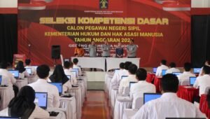 Sekjen Kemenkumham Ajak Peserta SKD CPNS untuk Memberikan Usaha Terbaik