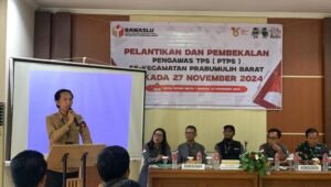 Sukses, Bawaslu Prabumulih Gelar Perlantikan dan Bimtek Bagi Para PTPS