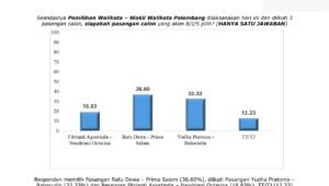 Survei SPIN, RD-PS dan Yudha-Bahar Berpotensi Saling Salip di Pilwako Palembang